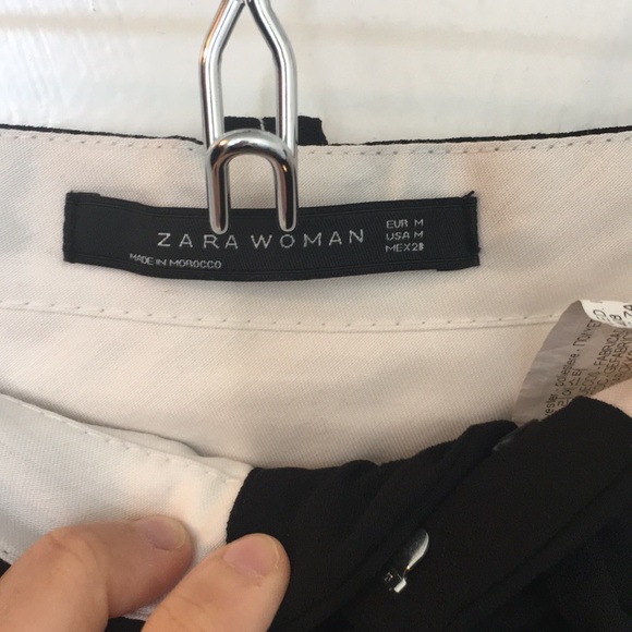 Zara Woman Contrasting Topstitching Palazzo Pants - Picture 6 of 7